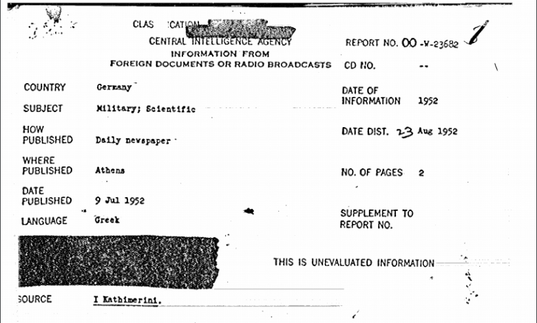 Photo of Η CIA αποκαλύπτει τις έρευνές της για τα UFO – Δείτε όλα τα έγγραφα